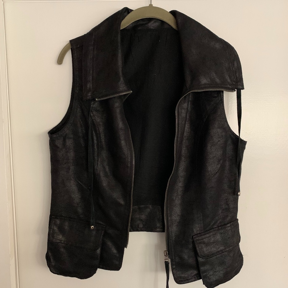 Faux Leather Vest